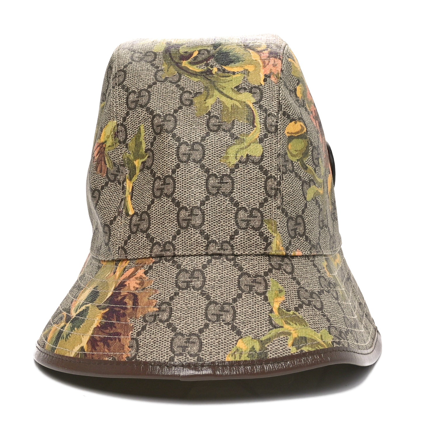 GG Supreme Monogram Azalea Calfskin Dusty Carnation Retro Interlocking G Bucket Hat S Beige Ebony Multicolor