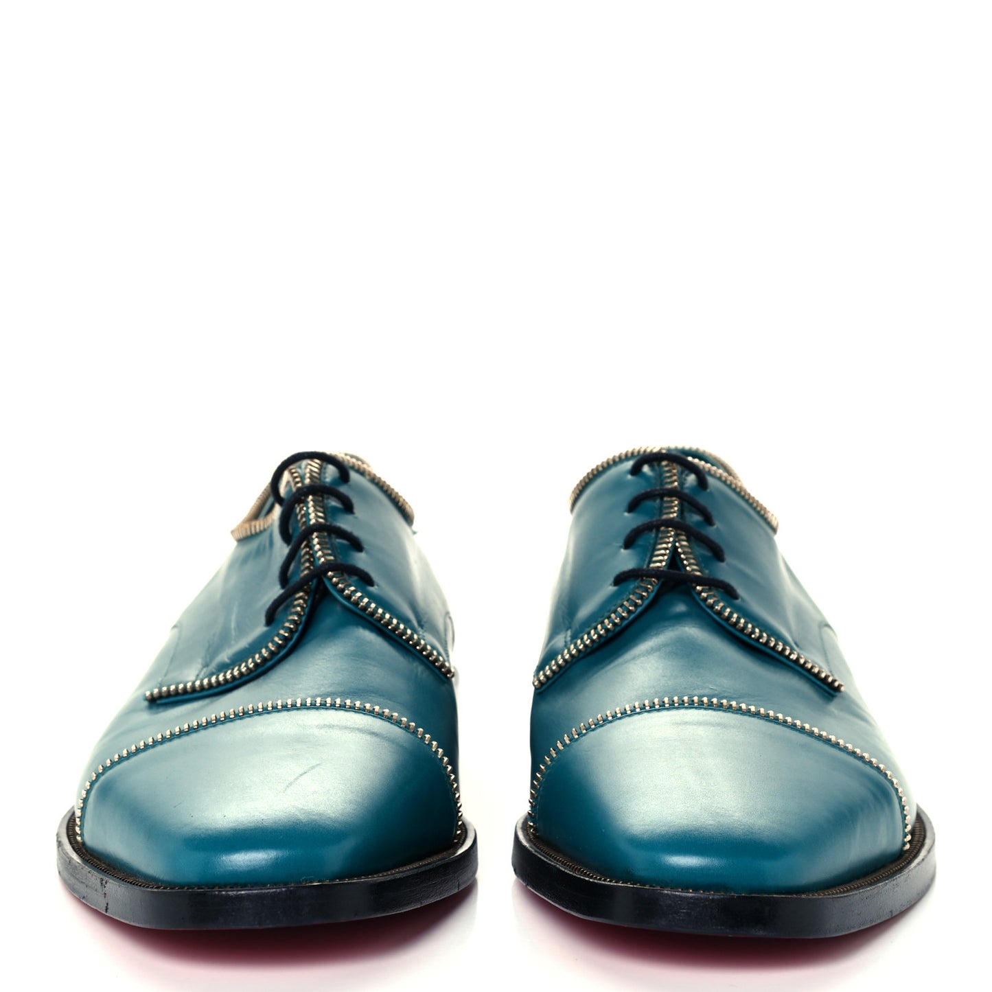 Calfskin Mens Bruno Zip Oxford 41.5 Peacock