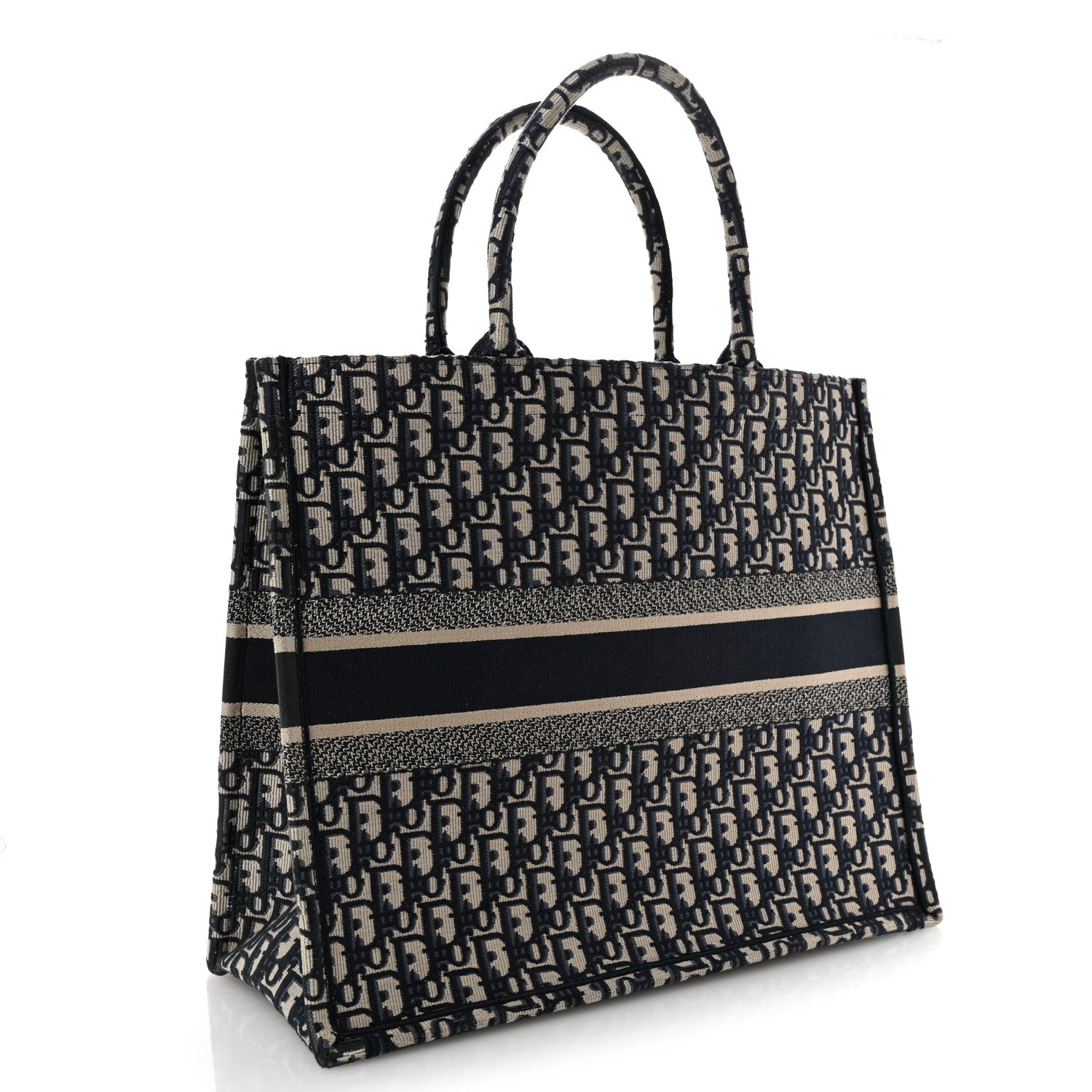 Christian Dior Oblique Large Book Tote Blue Multicolor 3 of 10