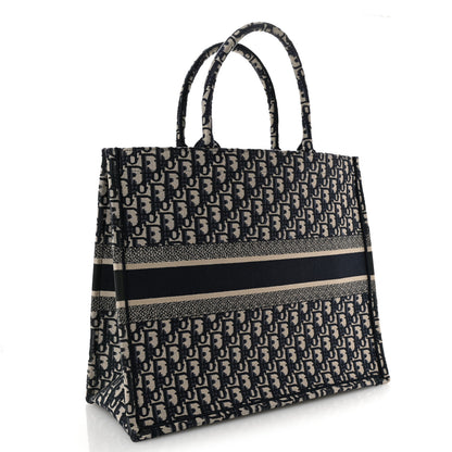 Christian Dior Oblique Large Book Tote Blue Multicolor 3 of 10