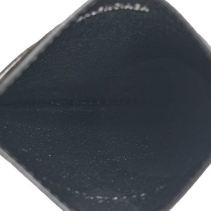 Balenciaga Grained Calfskin Logo Cash Rounded Card Holder Black White 5 of 9