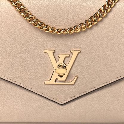 Louis Vuitton Soft Calfskin Mylockme Chain Bag BB Greige 7 of 10