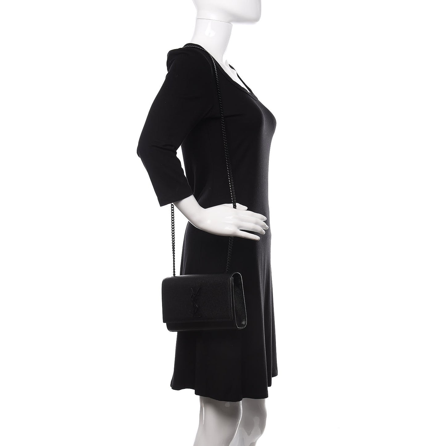 Grain De Poudre Small Monogram Kate Satchel Black