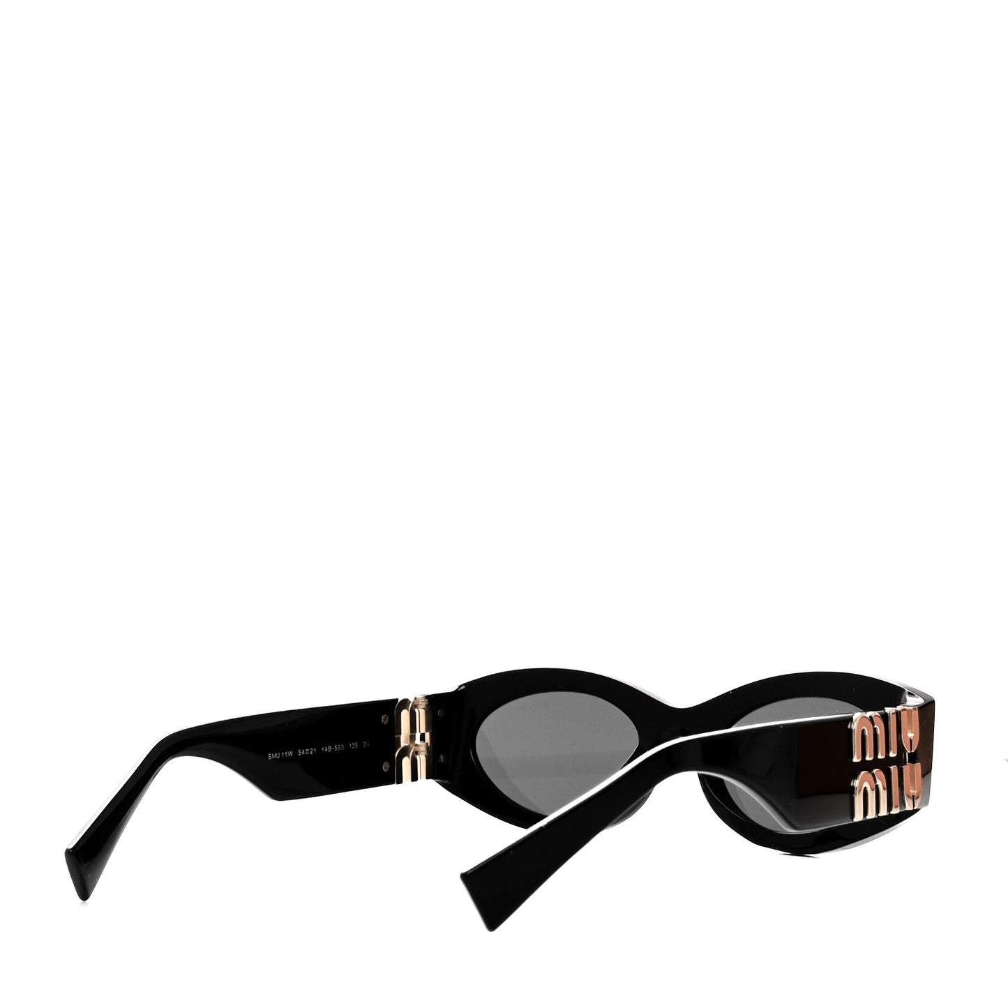 Acetate Oval Glimpse Sunglasses SMU11W Black