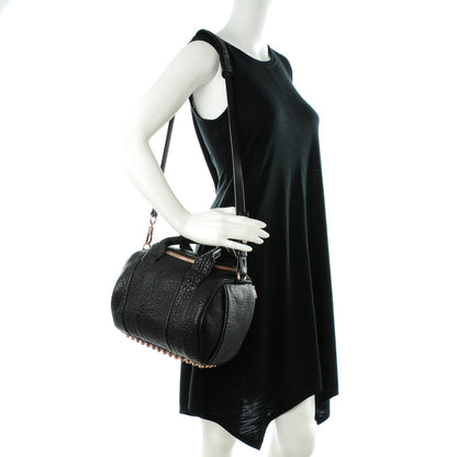 Alexander Wang Pebbled Lambskin Rockie Black Rose Gold Hardware 2 of 8