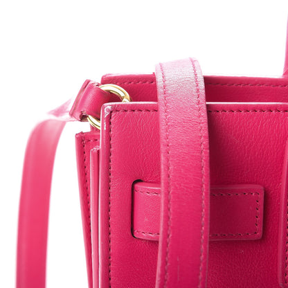 Saint Laurent Calfskin Nano Sac De Jour Lipstick Fuchsia 9 of 12