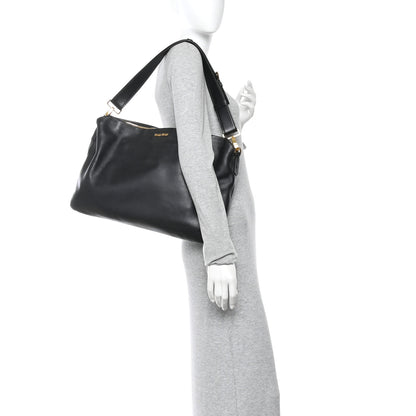 Miu Miu Soft Calf Cloud Hobo Black 2 of 14