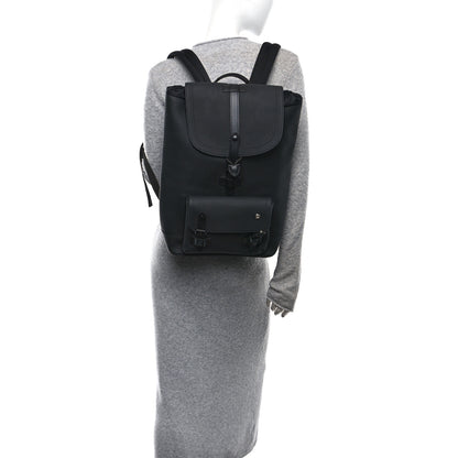 Louis Vuitton Taurillon Christopher Slim Backpack Black 2 of 9