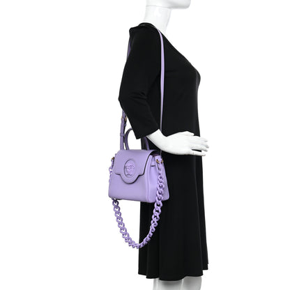 Versace Calfskin Small La Medusa Top Handle Handbag Lilac 2 of 12