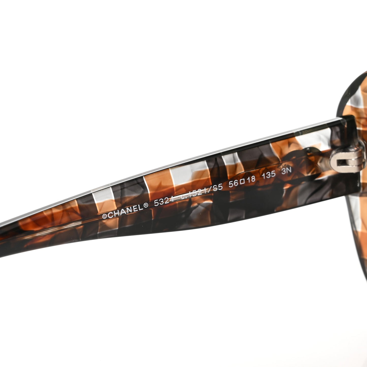 Acetate Square Plaid Frame Sunglasses 5324 Grey
