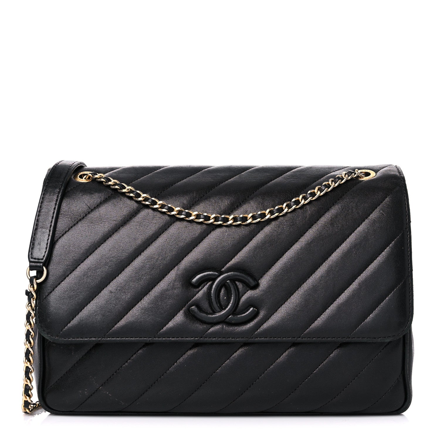 Chanel Lambskin Quilted Jumbo Coco Vintage Flap Black 1 of 22
