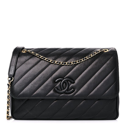Chanel Lambskin Quilted Jumbo Coco Vintage Flap Black 1 of 22