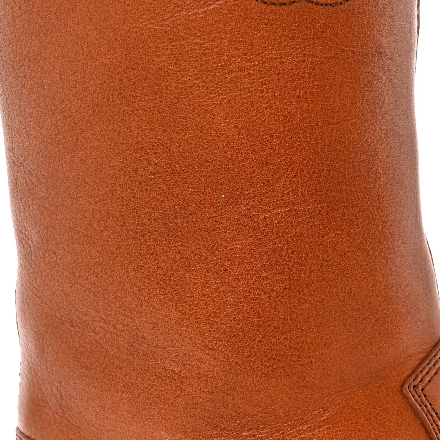 Calfskin CC Logo Mid Calf Boots 38 Caramel