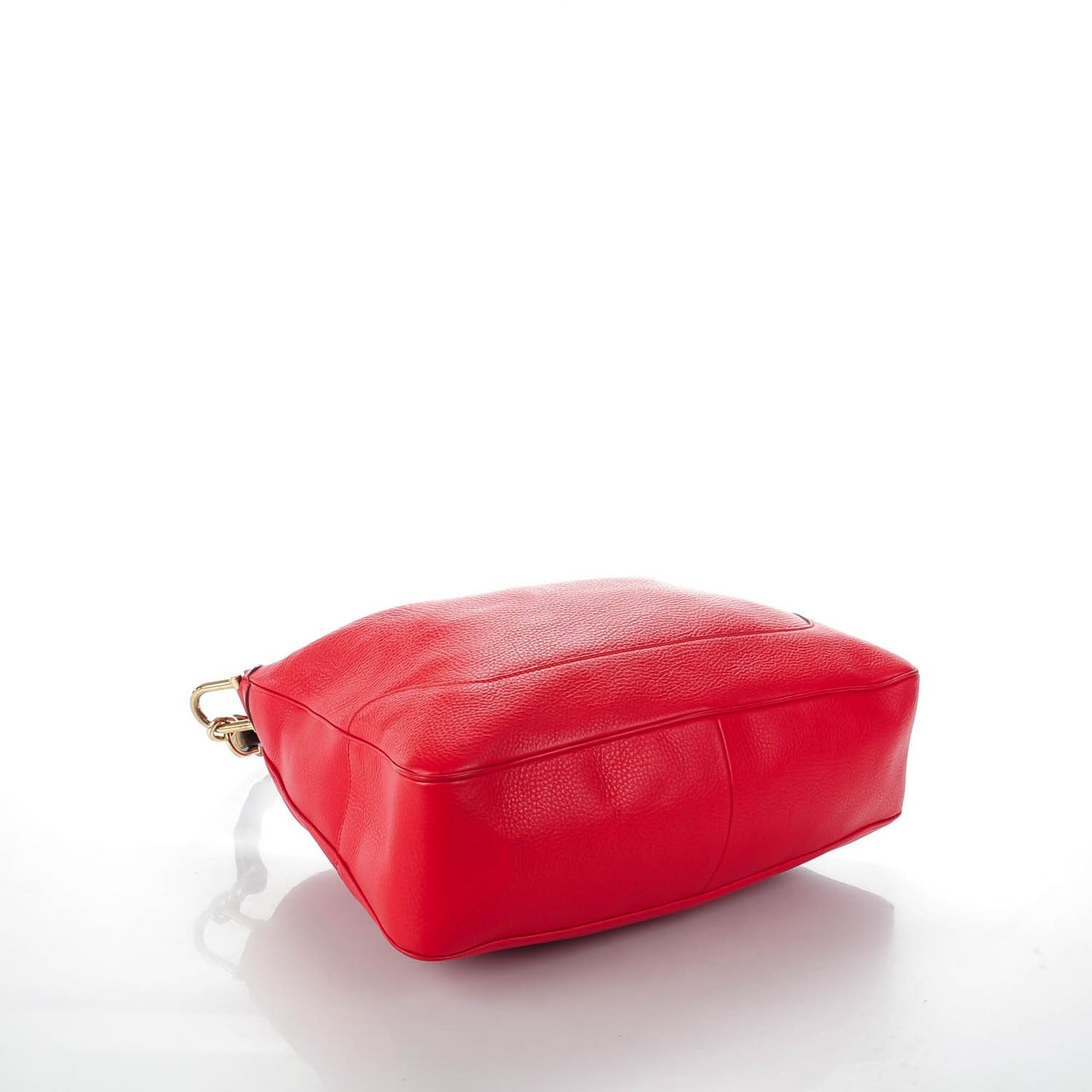 Pebbled Calfskin Medium Diana Bamboo Shoulder Bag Red