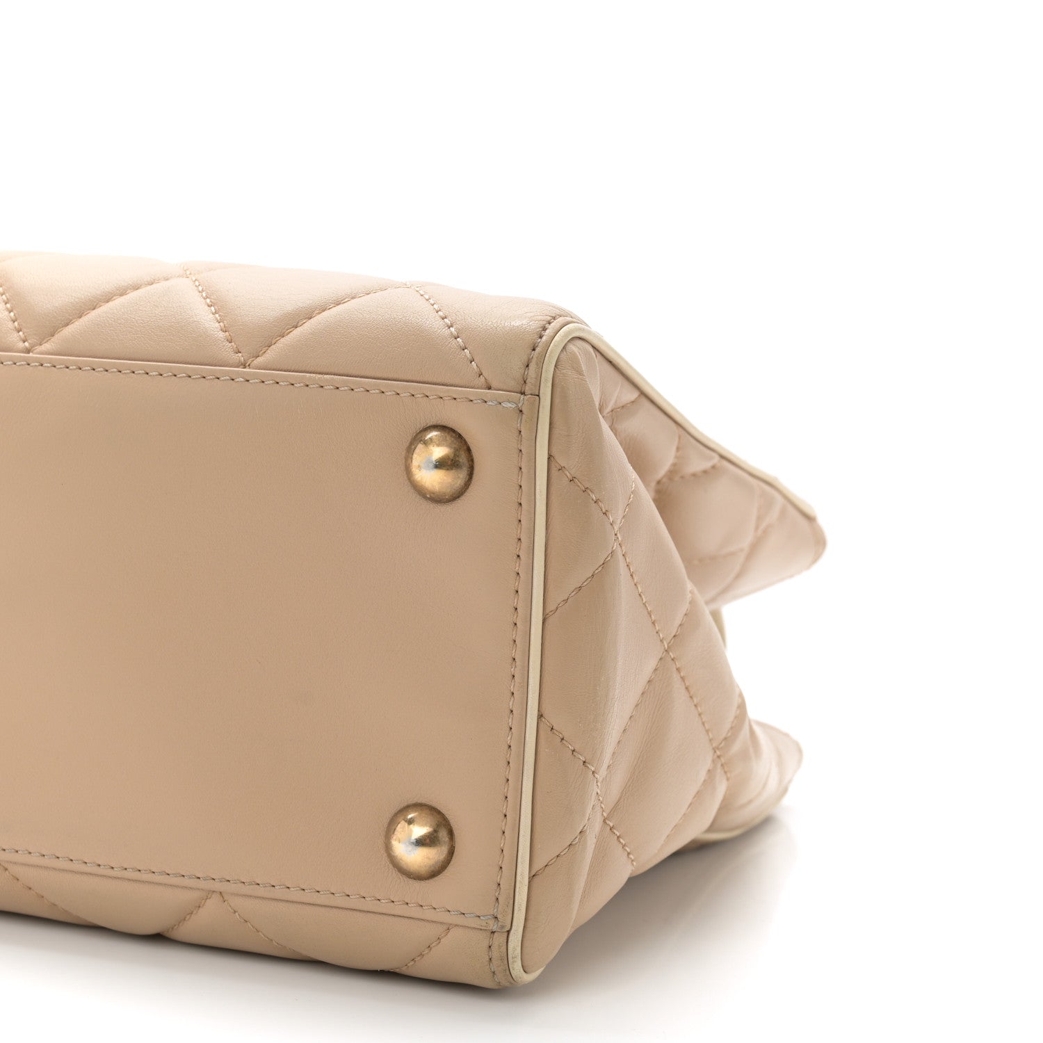 Chanel Lambskin Quilted Small Portobello Tote Beige 10 of 13