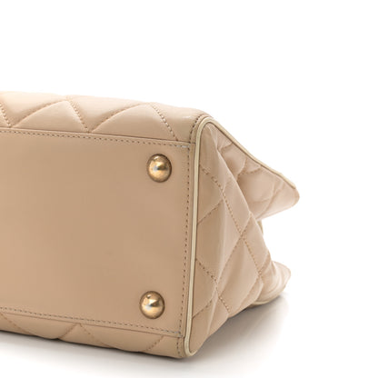 Chanel Lambskin Quilted Small Portobello Tote Beige 10 of 13