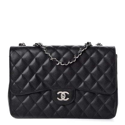 Chanel Caviar Quilted Jumbo Single Flap Black 1 of 10