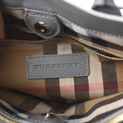 Burberry Smooth Calfskin Medium Banner Tote Grey 5 of 10