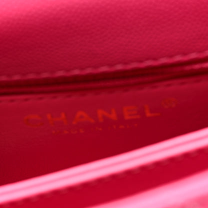 Chanel Caviar Quilted Extra Mini Coco Handle Flap Rose 6 of 9