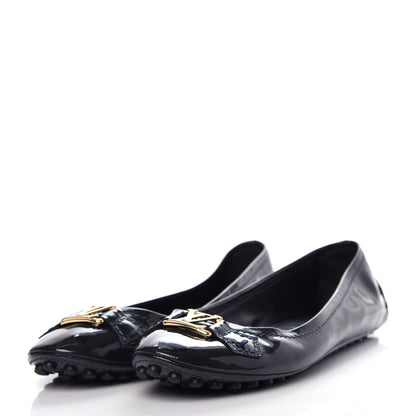 Louis Vuitton Patent Calfskin Oxford Ballerina Flats 39 Black 3 of 10