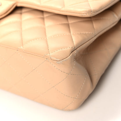 Chanel Lambskin Quilted Medium Double Flap Beige 10 of 15
