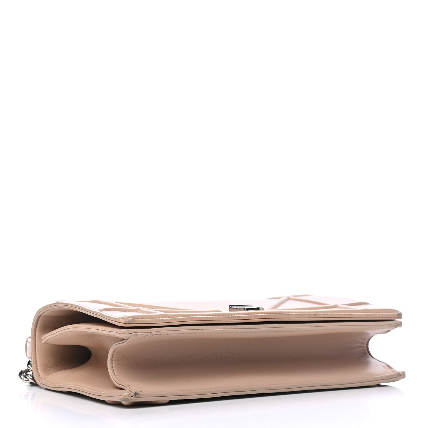 Lambskin Medium Diorama Flap Bag Nude