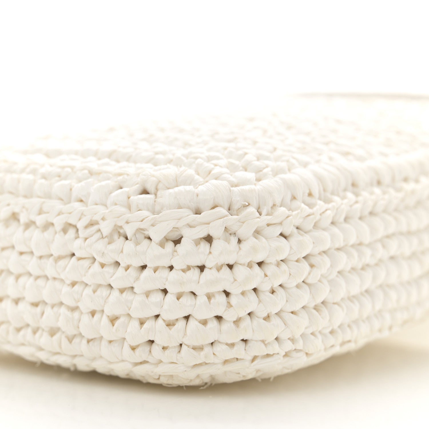 Prada Yarn Raffia Effect Crochet Mini Crossbody Bag Bianco 10 of 11