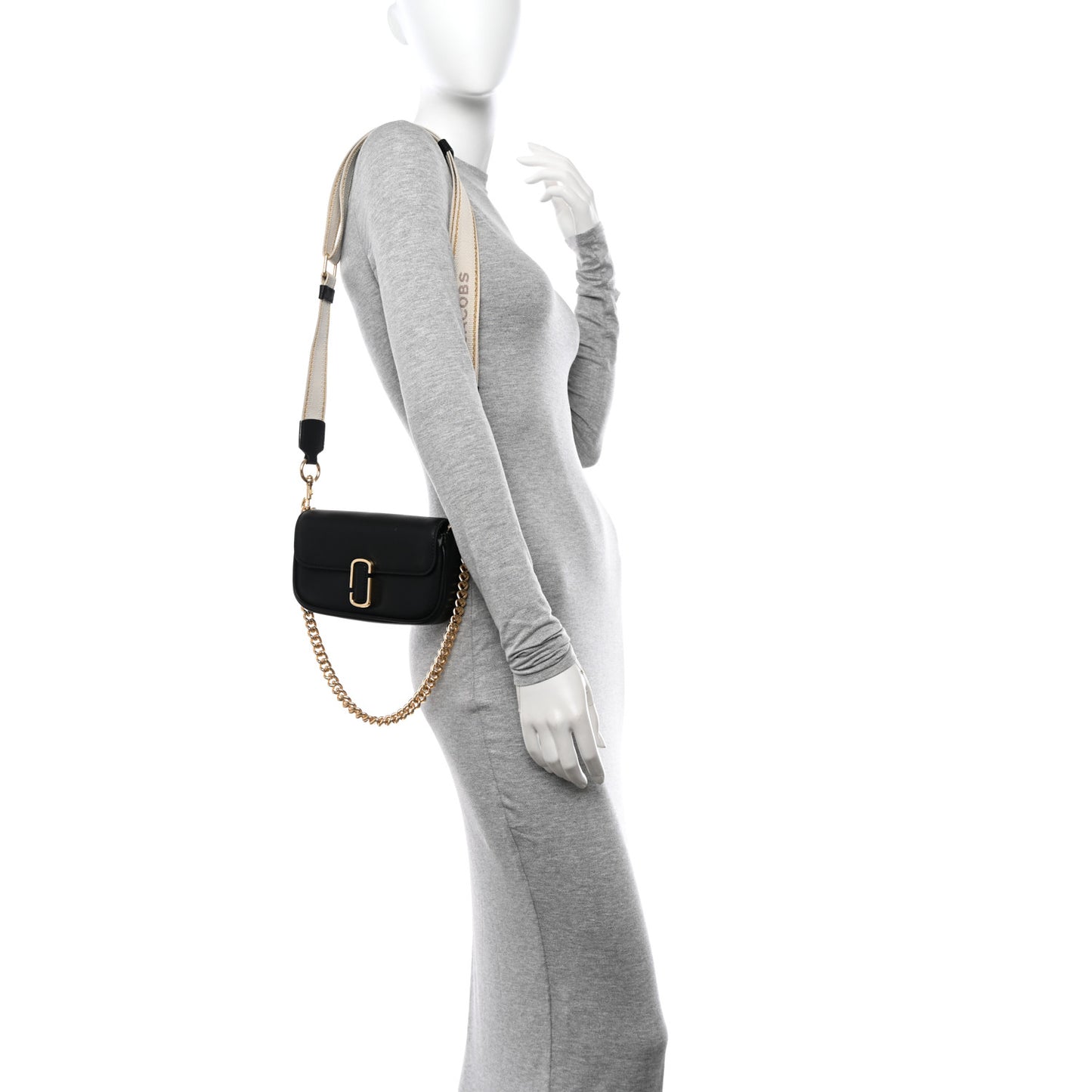 Calfskin The J Marc Shoulder Bag Black
