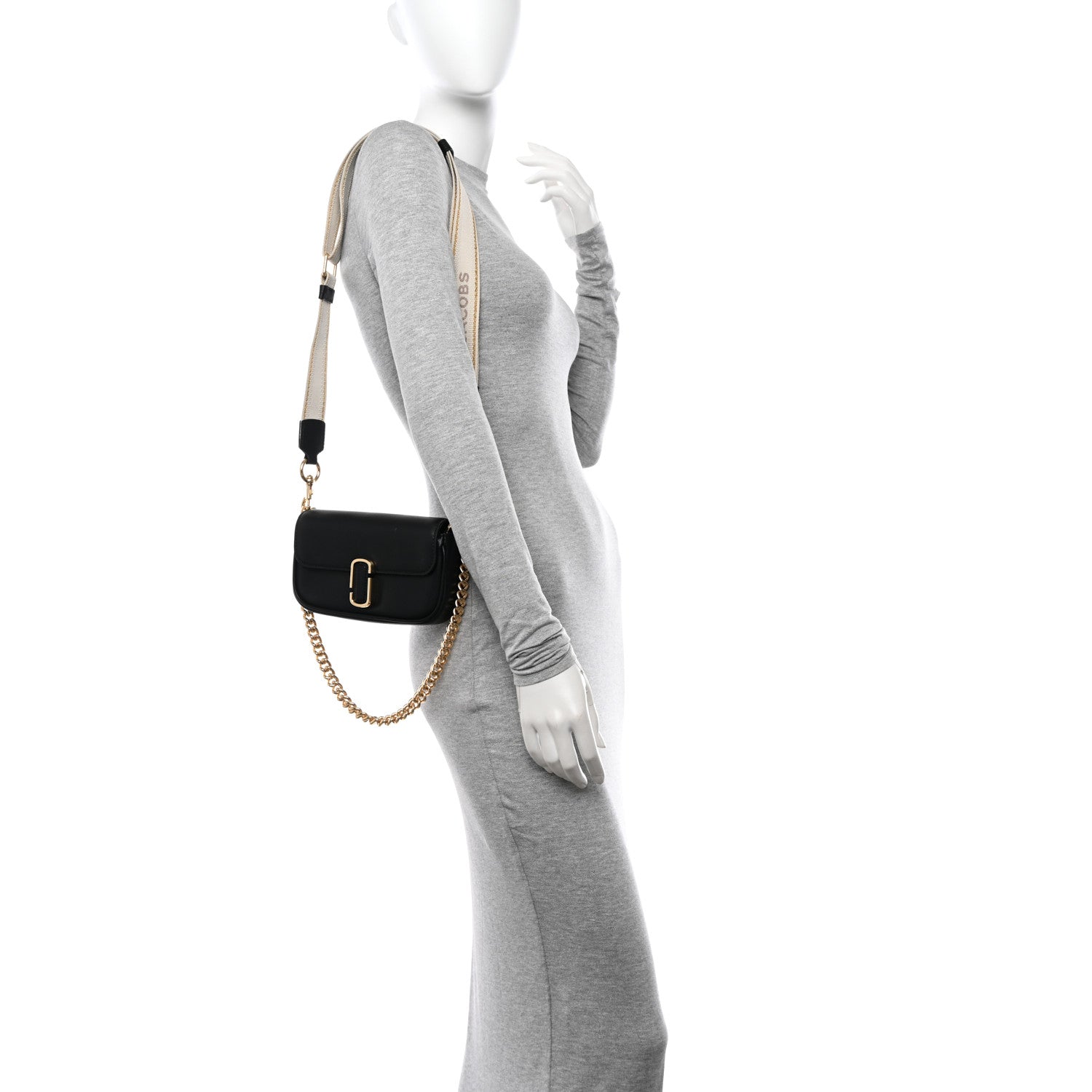 Marc Jacobs Calfskin The J Marc Shoulder Bag Black 2 of 11