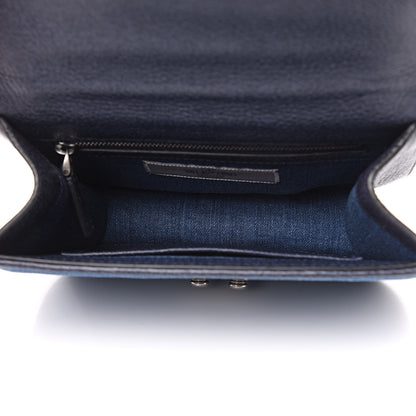 Valentino Garavani Denim Star Studded Small Lock Flap Blue 5 of 9