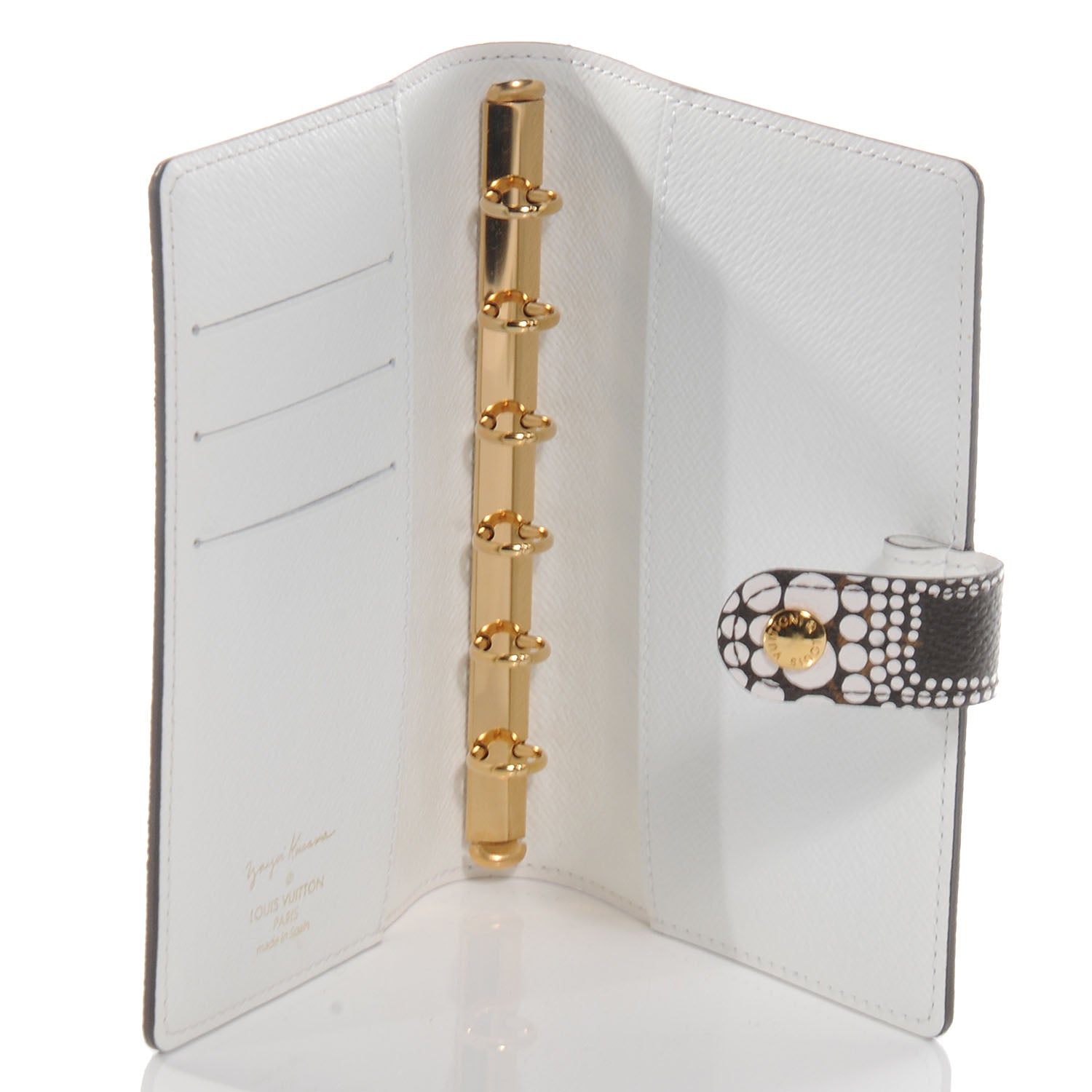 Louis Vuitton Monogram Kusama Town Small Ring Agenda White 5 of 7