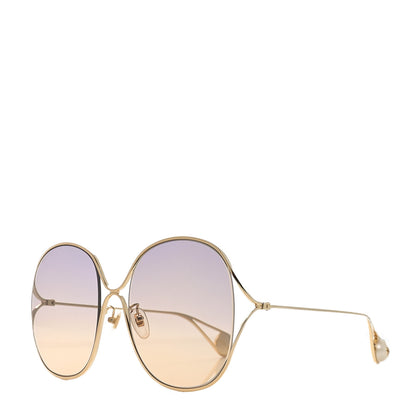 Gucci Oversized Round GG0362S Sunglasses Gold 1 of 7
