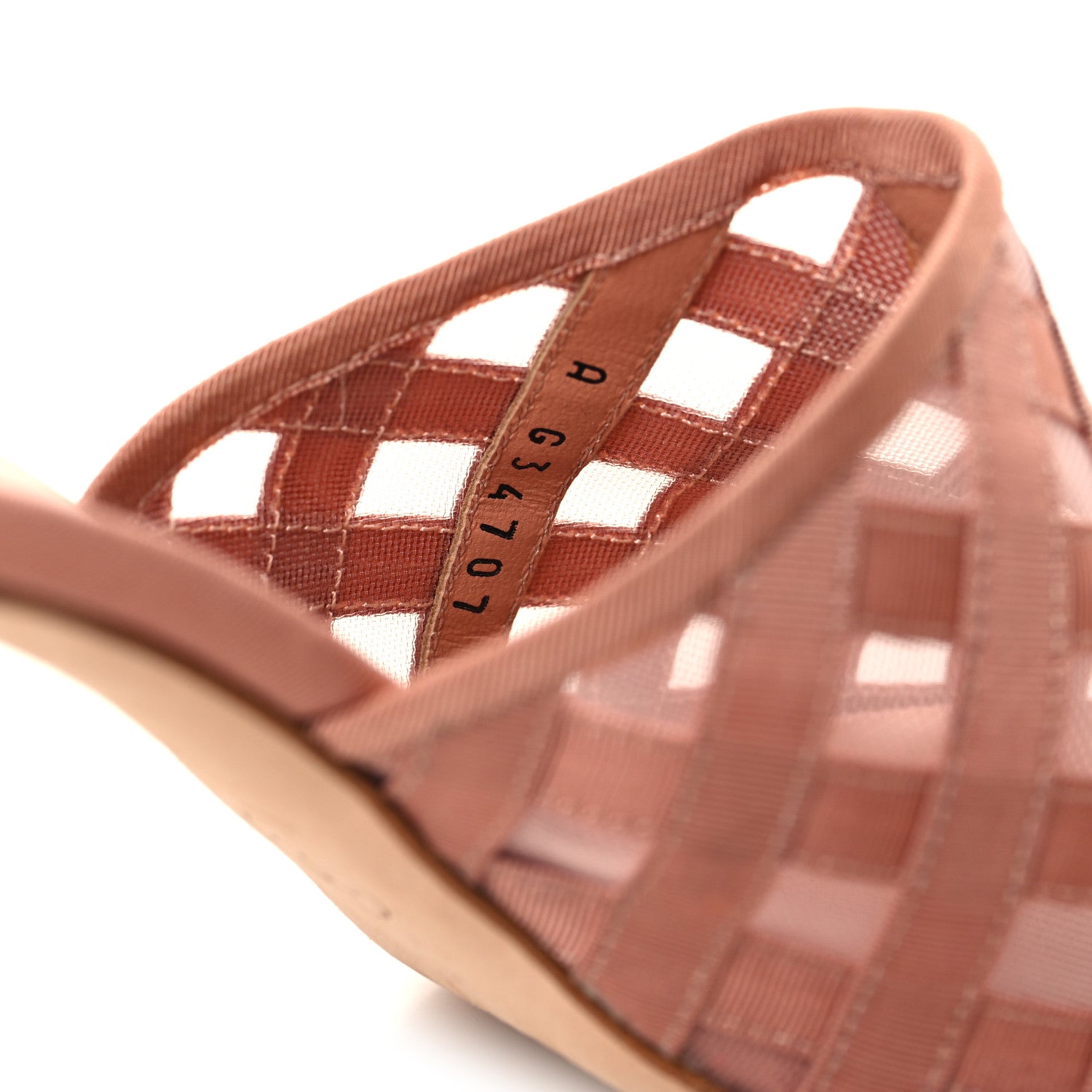 Chanel Mesh Grosgrain CC Mules Pink 37 7 of 9