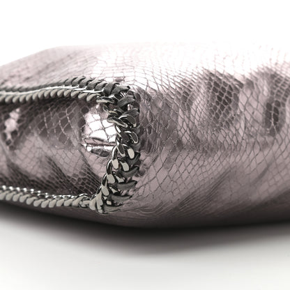 Stella McCartney Metallic Snakeskin Print Small Falabella Tote Ruthenium 9 of 10