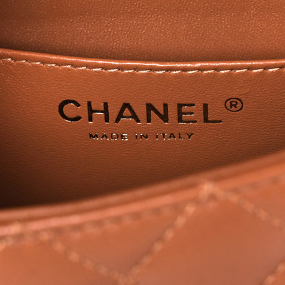 Chanel Lambskin Quilted Mini Rectangular Flap Brown 6 of 11