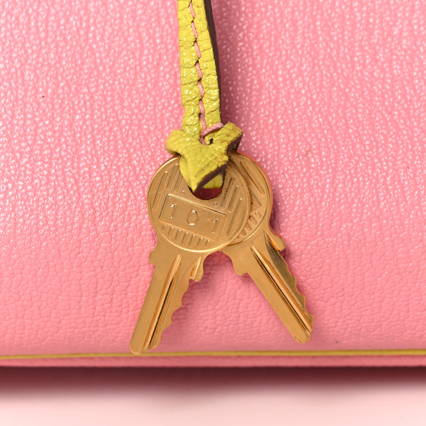 Chevre Mysore Horseshoe Birkin 30 Rose Confetti Soufre