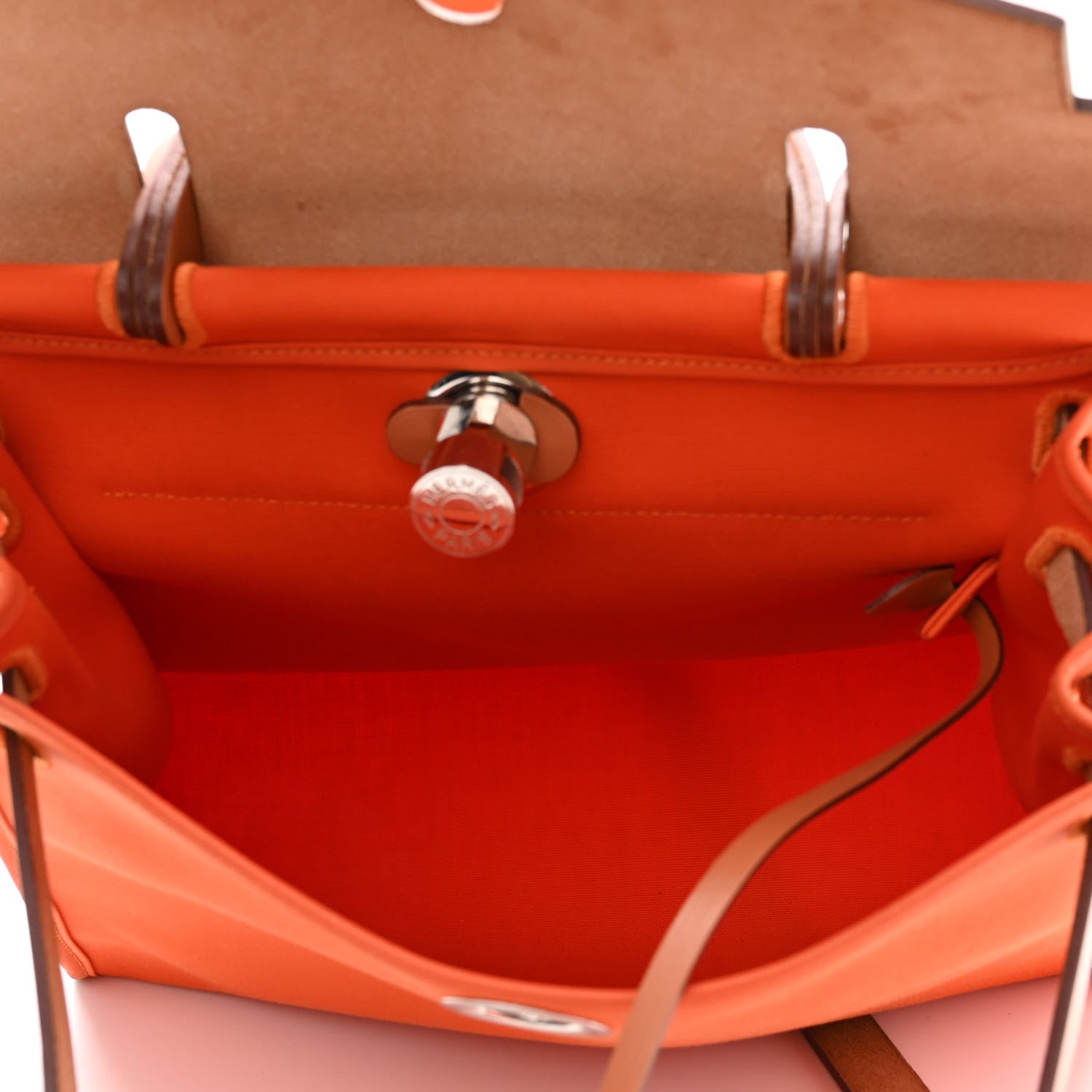 Hermes Toile Vache Hunter Herbag Zip 31 PM Orange 6 of 10