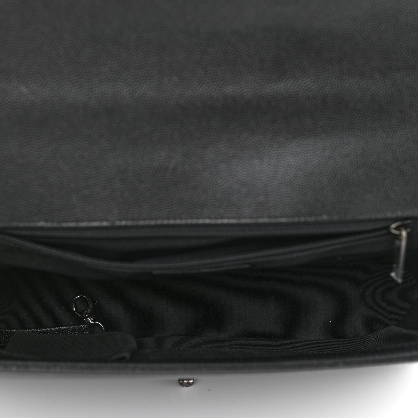 Caviar Quilted Large Boy Flap Black