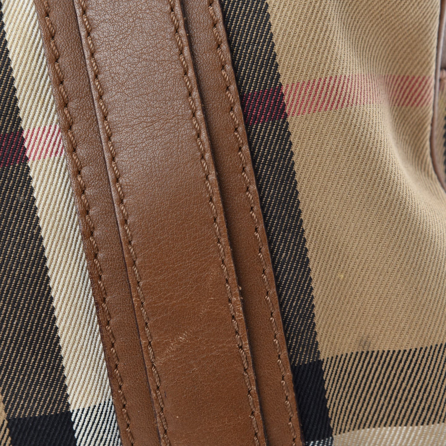 House Check Satchel Saddle Brown