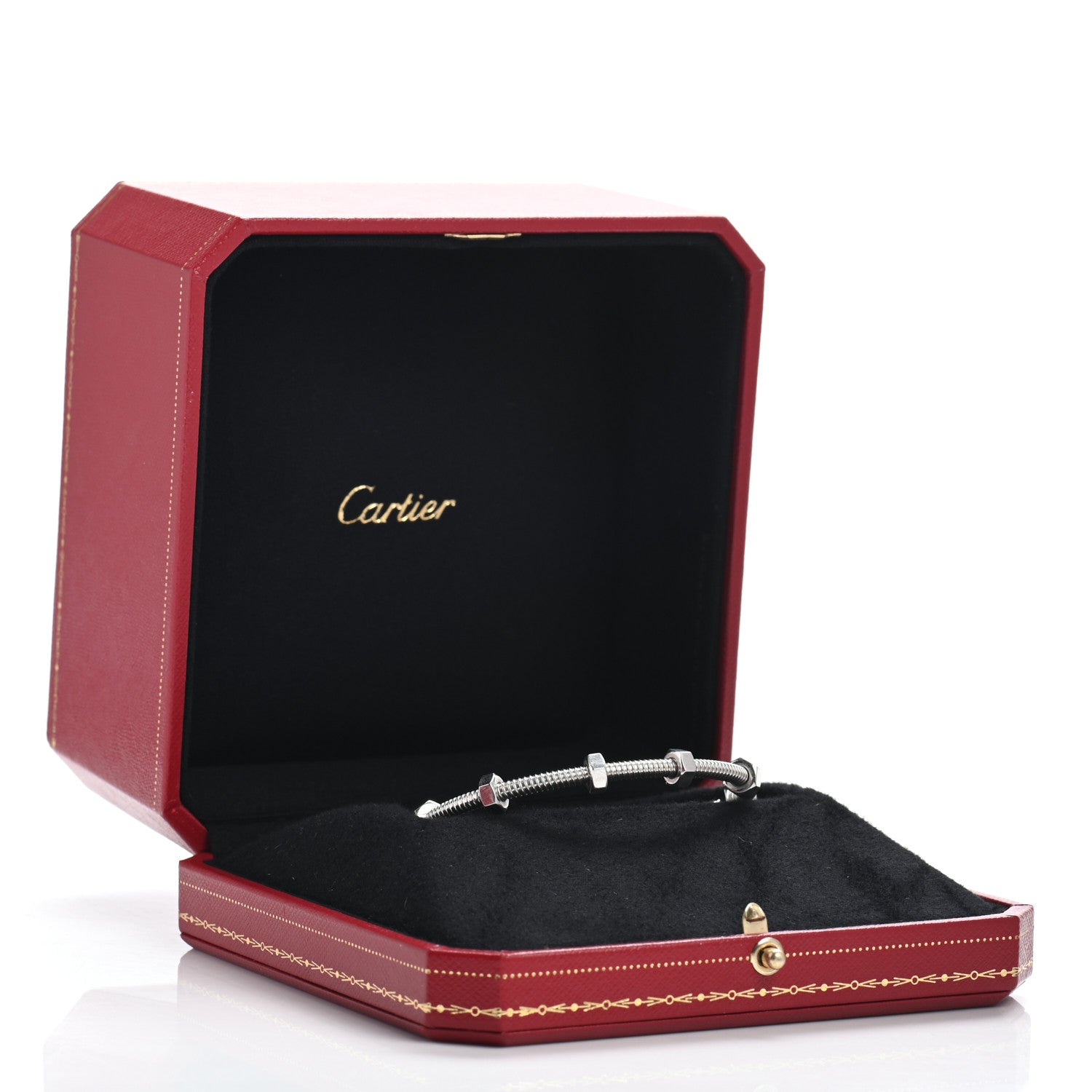 Cartier 18K White Gold Ecrou de Cartier Bracelet 17 5 of 5