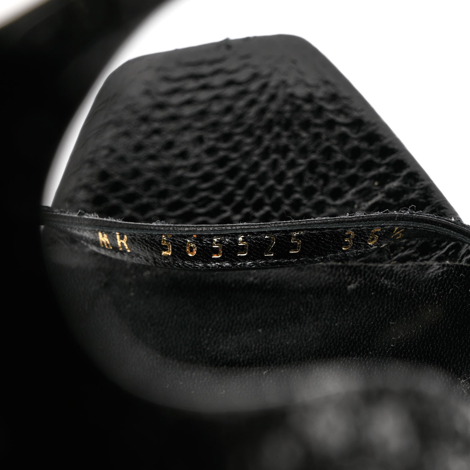 Saint Laurent Glitter Ayers Opyum Sandals 36.5 Black 6 of 10