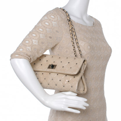 Chanel Glazed Crackled Calfskin Studded Mademoiselle Flap 2 of 8
