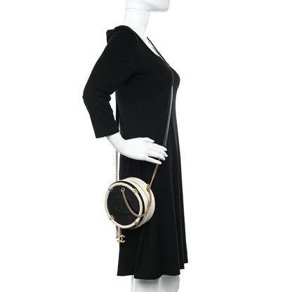 Chanel Crumpled Calfskin Cotton Small En Vogue Round Bag Black 2 of 10