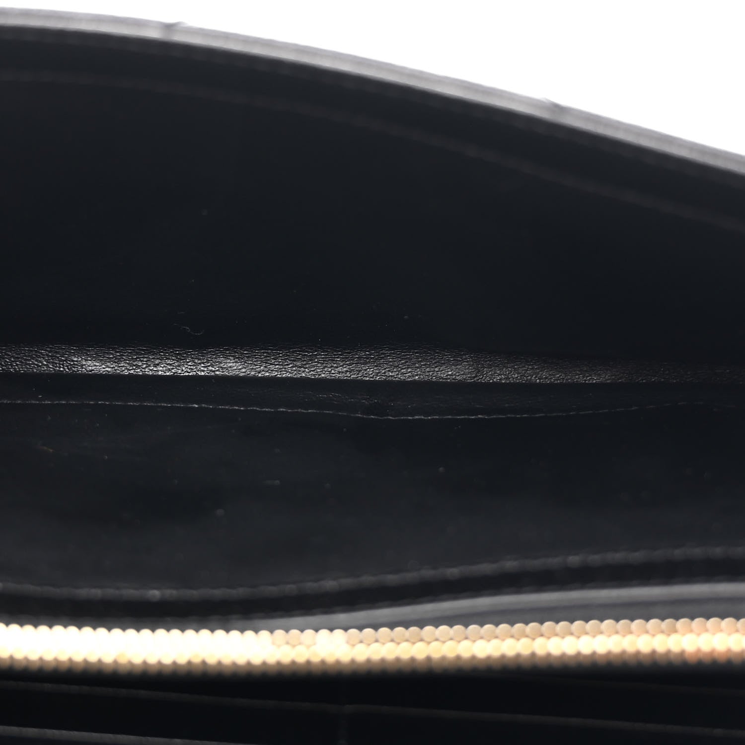 Saint Laurent Grain De Poudre Matelasse Chevron Monogram Chain Wallet Black 5 of 11