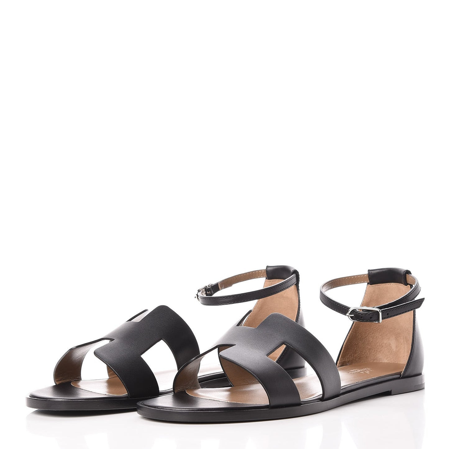 Calfskin Santorini Sandals 41 Black