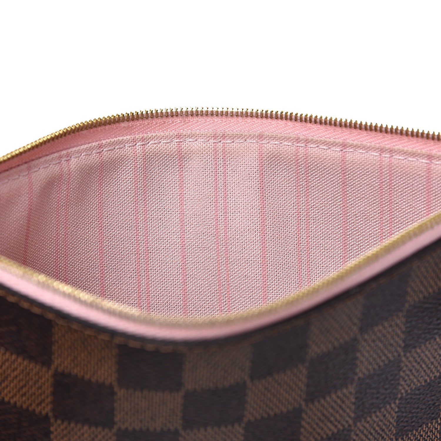 Louis Vuitton Damier Ebene Neverfull MM GM Pochette Rose Ballerine 8 of 9