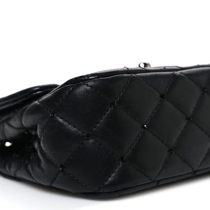 Chanel Lambskin Quilted Beaded Extra Mini Rectangular Flap Black 9 of 10