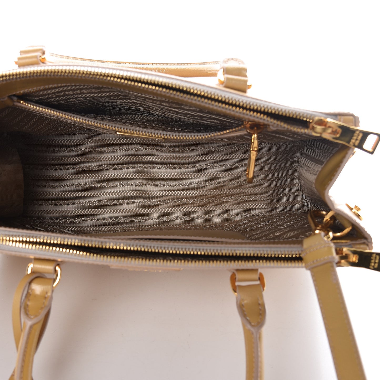 Saffiano Vernice Small Galleria Double Zip Ginestra