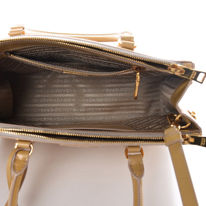Prada Saffiano Vernice Small Galleria Double Zip Ginestra 7 of 22