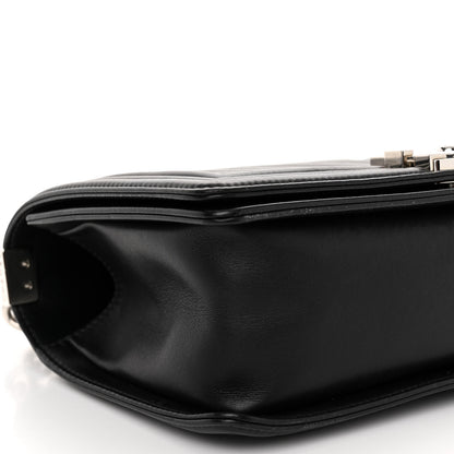 Chanel Calfskin Chevron Quilted Medium Boy Flap Black 9 of 10